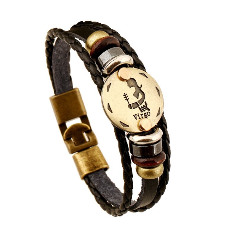 Pulsera zodiacal Virgo Dorada disponible en Yaxa Mexico